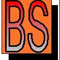 Logo mit den Buchstaben "BS" in rot und grau auf orangefarbenem Hintergrund.